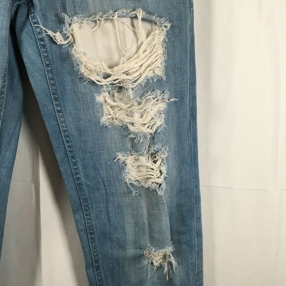 The Roadster Life Co. Jeans Womens Sz 26 Light Capri Distressed Boyfriend Fit - Picture 3 of 10